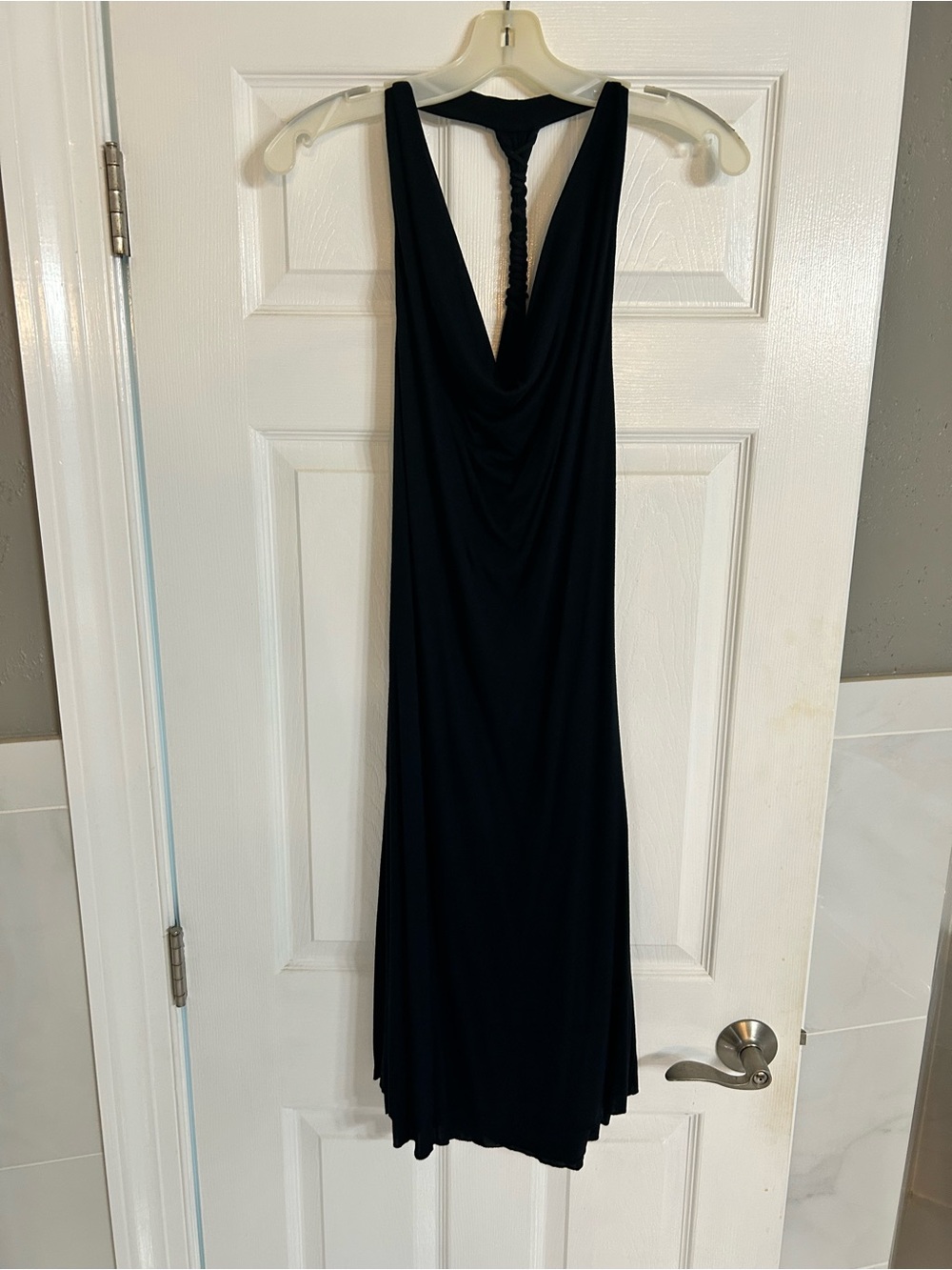Express Black Draped Back Sleeveless Dress